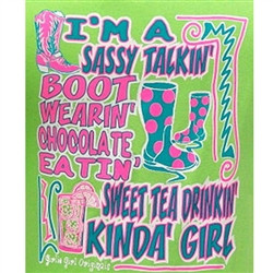 Girlie Girl Originals - Sassy Boot - Color Lime T-Shirts
