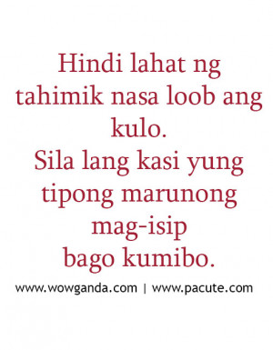 Tagalog Quotes – Mga Patama Love Quotes Tahimik