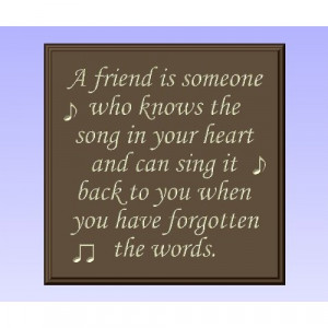Decorative Wood Sign Plaque Wall Decor with Quote A friend is someone