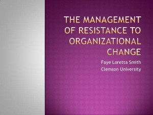 Managing Resistance in Organizational Change