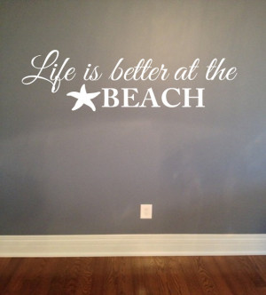 the beach wall decal - Vinyl Lettering Wall Words Decal Nautical Beach ...