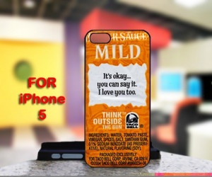 Taco Bell Sauce Packet Sayings For IPhone 5 Black Case Cover
