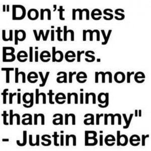 justin bieber quotes about beliebers