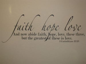 Faith – Hope – Love And Now Abide, Hope. Love, These Three But The ...