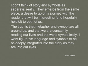 John Green on metaphors.