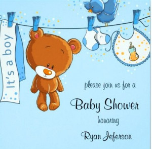 ... boy sayings for favors | Baby Shower Invitation Sayings: Formalities