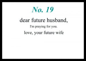 for my future husband