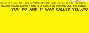 Yellow- Coldplay Profile Facebook Covers