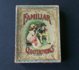 Old Card Game of Familiar Quotations