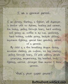 poem by a mom whose child has an invisible illness or chronic illness ...