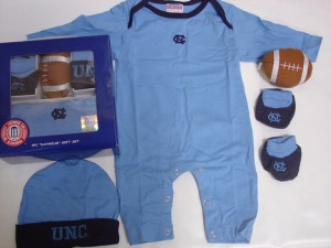 North Carolina Tar Heels Newborn / Baby / Infant 4pc Daywear Gift Set ...