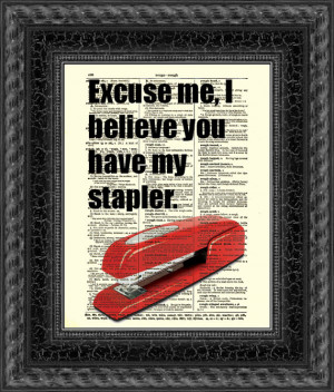Dictionary Art Print, Red Stapler Print, Text Art, Vintage Dictionary ...