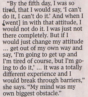 Mental Attitude to Training