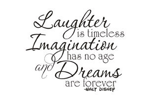 Walt Disney Laughter wall art quote decal