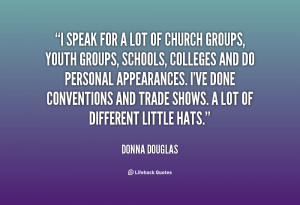 speak for a lot of church groups youth groups schools colleges and