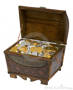 Treasure Chest Of Chocolate Coins