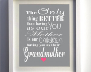 Mother's Day Gift Unique print -Grandmother quote , Digital Art Print ...