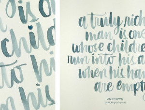 Brush Lettering 2 – Instagram 365 Project – #KWDesign365quotes