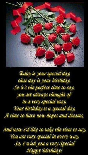 Your Special To Me Quotes Today is your special day,