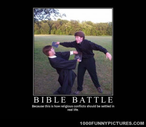 Bible Battle Demotivational