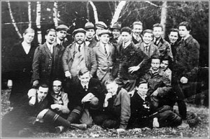 Photo of young Adolf Eichmann with his classmates -Eichmann is third ...