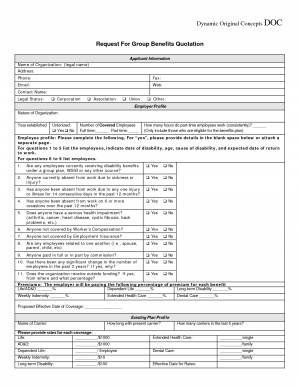 Worker's Compensation Request for Quote Template