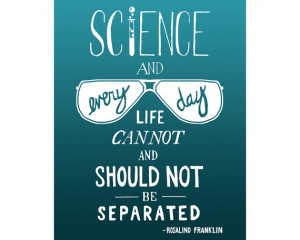 8x10 Rosalind Franklin Quote, Hand Lettered Artwork, Science Poster ...