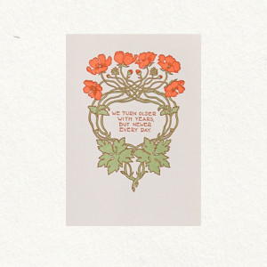 Bright Poppies, Birthday Card, Art Nouveau, Shopterrain Com, Steampunk ...