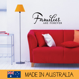 Details about Families Are Forever Wall Sticker Family Home Quotes ...