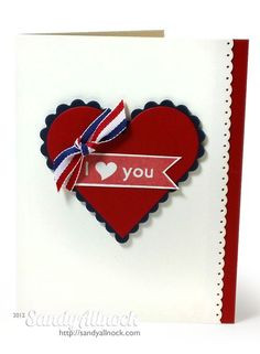 Patriotic Valentine card - and a Veterans Day giveaway! More