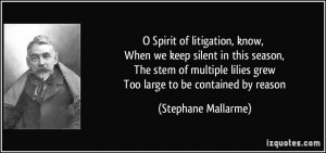 Spirit of litigation, know, When we keep silent in this season, The ...