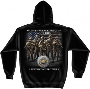 ... Corps Hoodie All Men Are Created Equal Semper Fi Devil Dog Soldier