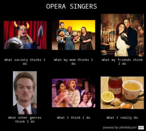 Opera singers - What people think I do, What I really do