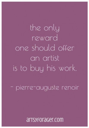 Renoir #quote http://artsyforager.com