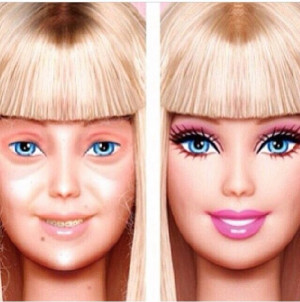 Barbie without makeup on #nomakeupday http://www.enjoythegoodlife.nl ...
