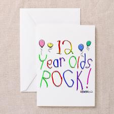 12 Year Olds Rock ! Greeting Card for