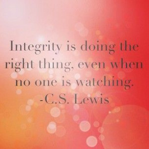 Always do the right thing!