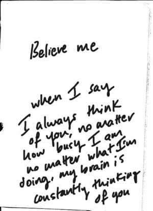 my brain is constantly thinking of you