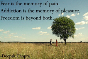 is the memory of pain. Addiction is the memory of pleasure. Freedom ...