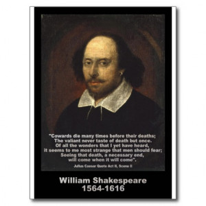 William Shakespeare Quote: Julius Caesar Post Card