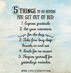 things to do before you get out of bed.