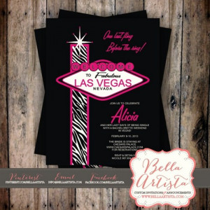 Welcome to Las Vegas Bachelorette Party Invitation, Leopard or Cheetah