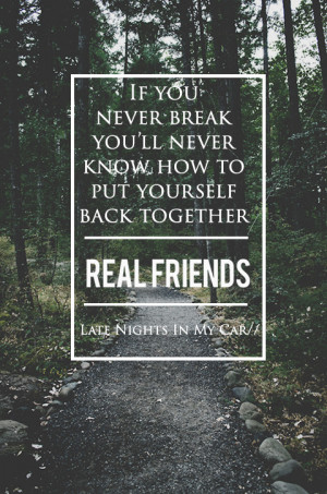Real Friends | Late Nights In My Car | Pop Punk blog | Tried something ...
