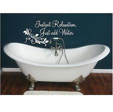 Bath Time Quotes | wall decal quote instant relaxation just add water ...