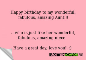 birthday to my wonderful, fabulous, amazing Aunt!!!...who is just like ...