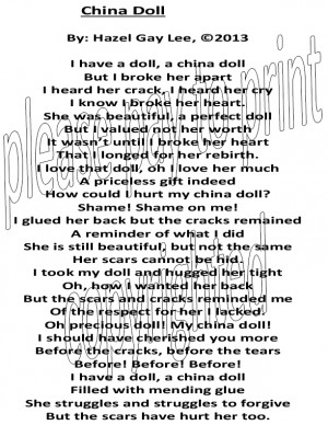 China Doll – Poem About Hurting Ourselves or Someone We Love