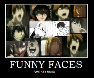 Death Note Funny faces by 2sad2smile000