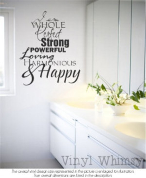 Am Powerful Quotes Vinyl wall art - quote - i am
