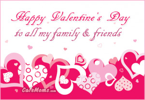 Happy Valentines Day to all my Family and Friends Facebook Graphic