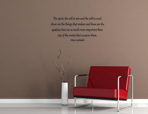 The spirit , the will to win Vinyl wall quotes sayings words lettering ...